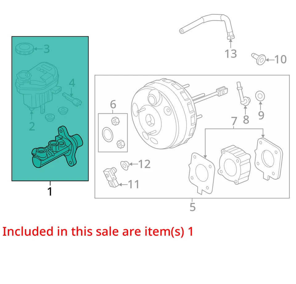2017 Ford Explorer Brake Master Cylinder OEM 128K Miles - LKQ393102417 - Image 4 of 4