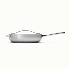 Caraway Home 4.5qt Stainless Steel Saute Pan with Lid: Non-Toxic Cookware, 