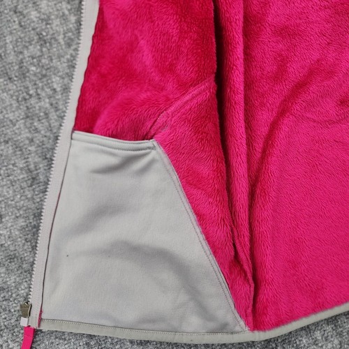 The North Face Vest Girls Large Pink Hooded Fleece Pocket Active Outdoor Casual - Picture 14 of 20