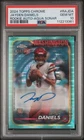 2024 Topps Chrome Rookie #RAJDA Jayden Daniels Rookie Auto-Aqua Sonar PSA 10