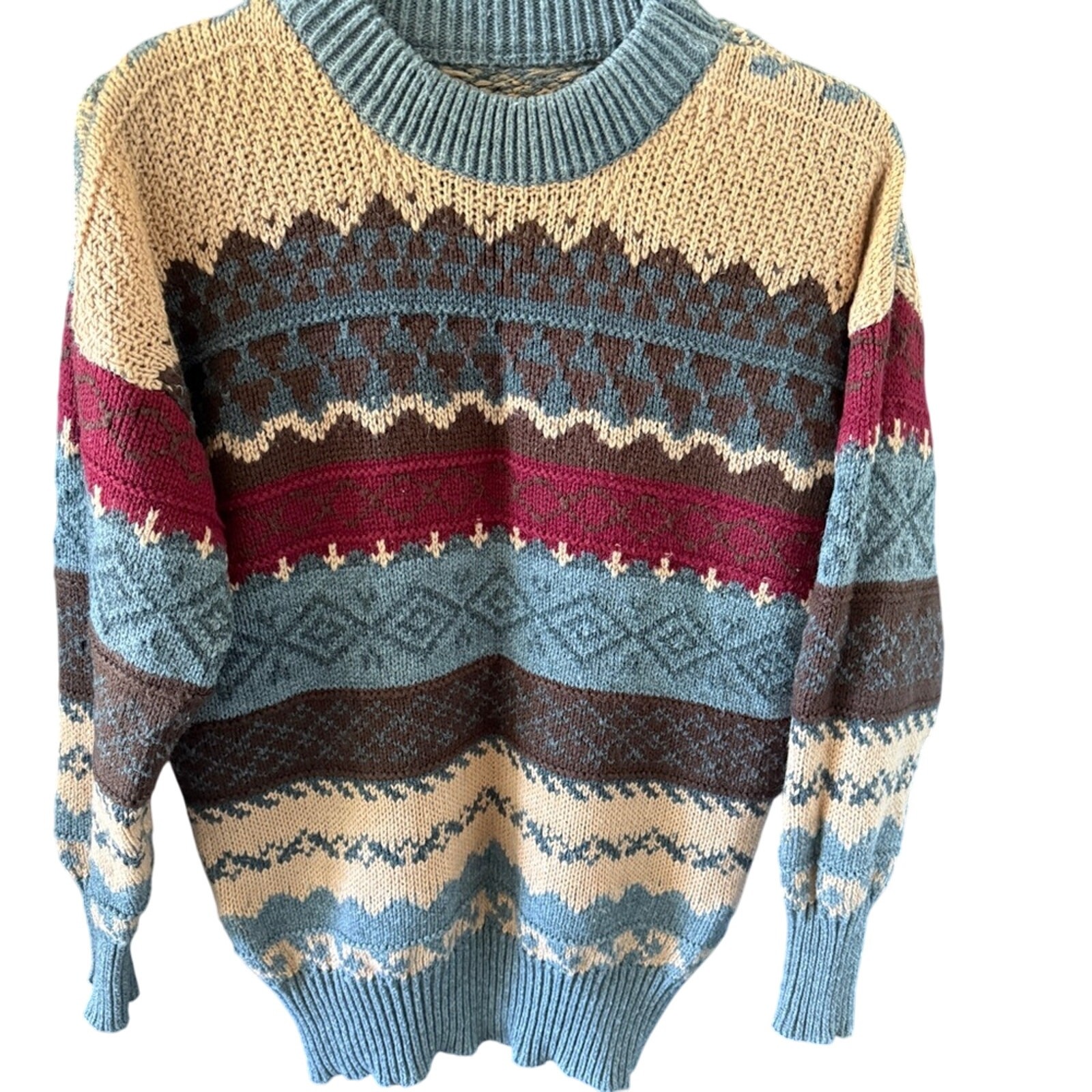 Multicolor Patterned Sweater - S/M - image 1