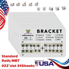Brackets de ortodoncia dental Frenos Estándar Roth MBT Ranura .022 3-4-5 Ganchos