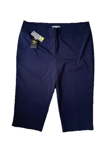 Valerie Stevens Caprihose Übergröße 22W marineblau neu mit Etikett $ 50 - Bild 1 von 6