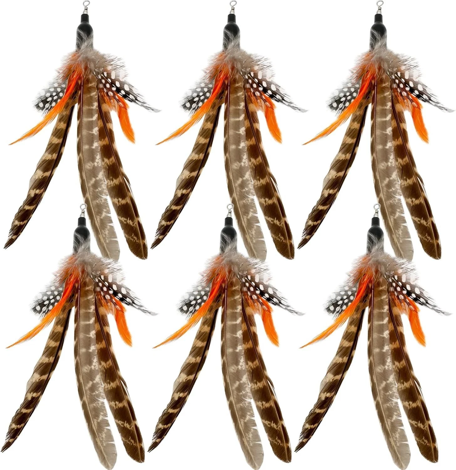 Cat Feather Toys Refills, 6 Pieces Handmade Da Bird Feathers Refill, Cat Wand Re - Picture 1 of 2
