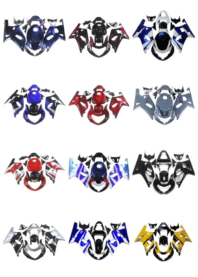 Plastic Fairings Kit for Suzuki GSXR600 GSXR750 2000 2001 2002 2003 Bodywork - Image 2 of 4