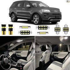 10pcs White Interior LED Lights Kits 6000K Super Bright White Interior LED Bulbs
