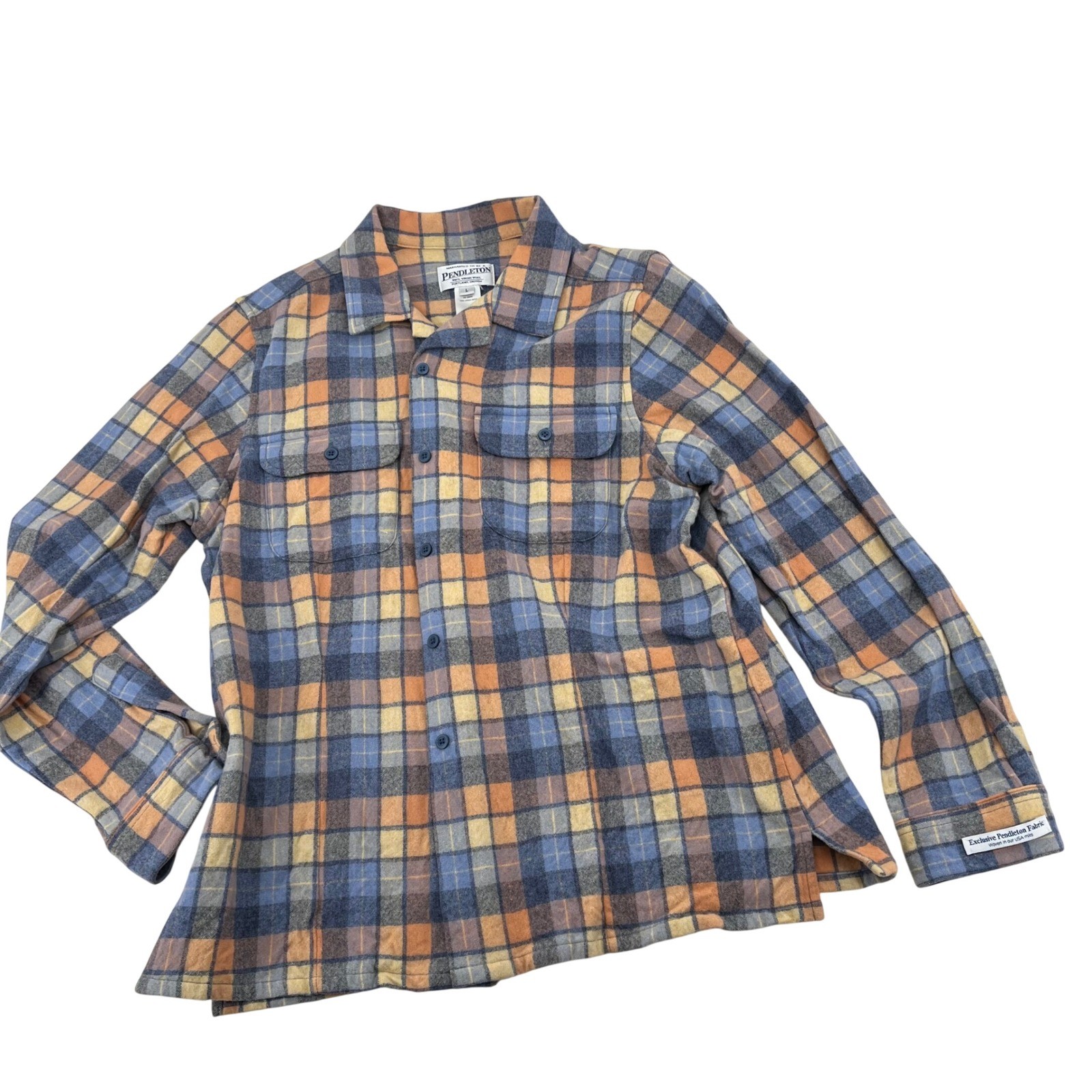 Pendleton Plaid Wool Shirt Button Down Long Sleev… - image 1