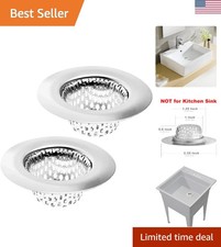 2 Pack - 2.25" Top / 1" Basket- Sink Strainer Bathroom, Utility, Slop, Laundr...