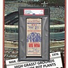 The Who 1976 Full Unused Concert Ticket Anaheim Psa 4 Keith Moon Vintage Rare