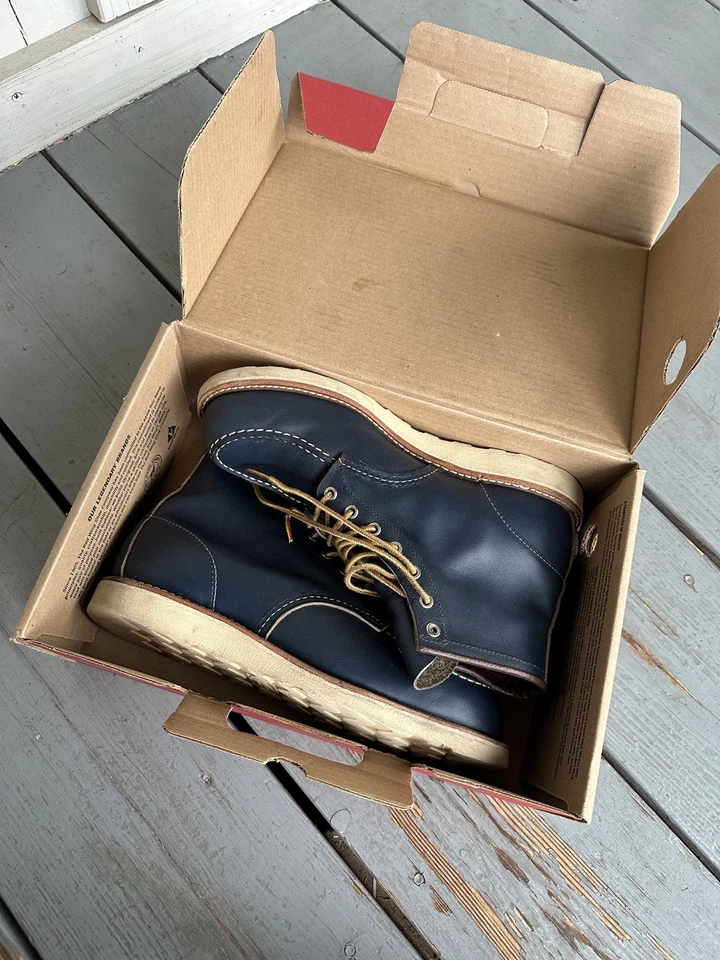 Red Wing Shoes, 10 D, Farbe Glattleder Blau, 08882, 6“ Moc, selten - Bild 2 von 4