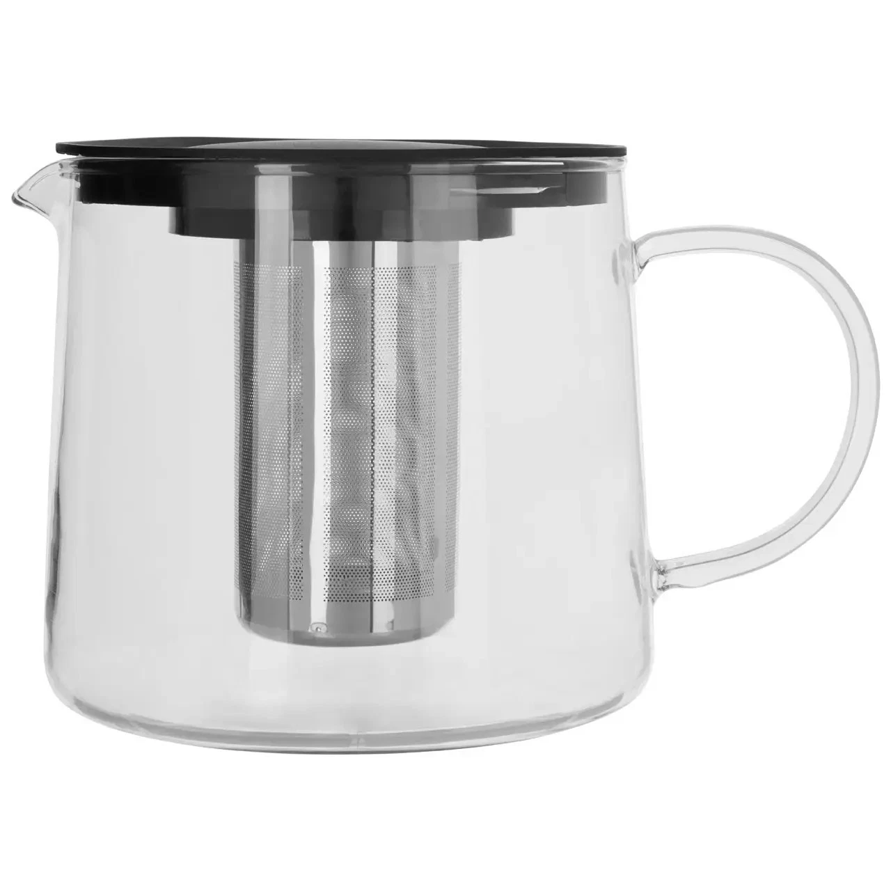 1200ml Teapot Glass Home Kitchen with Infuser Strainer Tea Coffee Maker Stylish