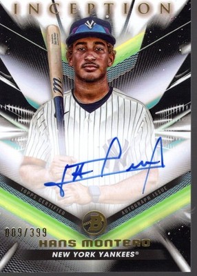2023 Bowman Inception Autographs #BPAHM Hans Montero Auto /399 - BB
