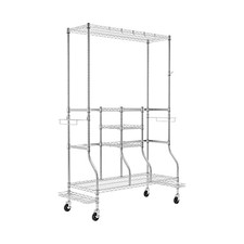 SAFERACKS GOLF EQUIPMENT ORGANIZER RACK GOLF BAG STORAGE RACK GARAGE - SILVER