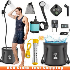 Portable Shower with Heater 1500W Camping Water Heater with Shower Head 3 Spray