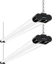 2 Pack 4FT Linkable LED Shop Light for Garage, 4400Lm, 4FT 42W, 5000K Daylight L