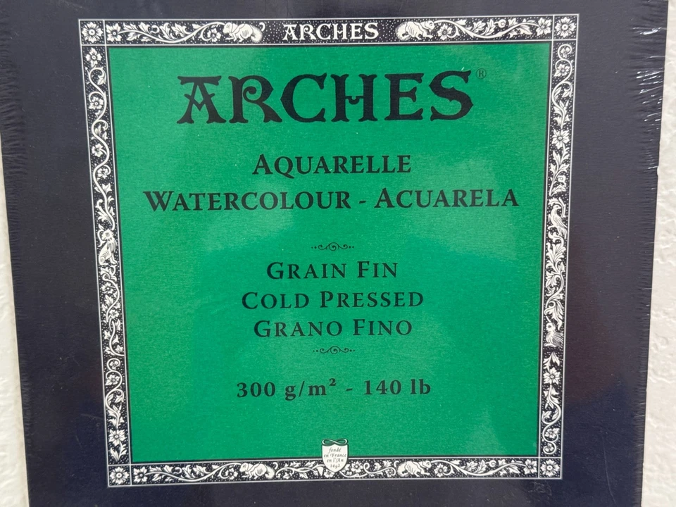 Almofada aquarela prensa fria Arches 1795092 9x12 polegadas, branco natural - 12 folhas - Imagem 4 de 4