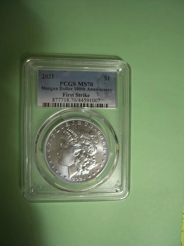2021-P (MS70) Morgan Silver Dollar $1 PCGS - 100th Anniversary FIRST STRIKE