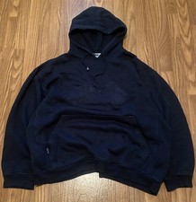 Vintage Southpole Y2K Black Embossed Embroidered Logo Hoodie Mens Xl