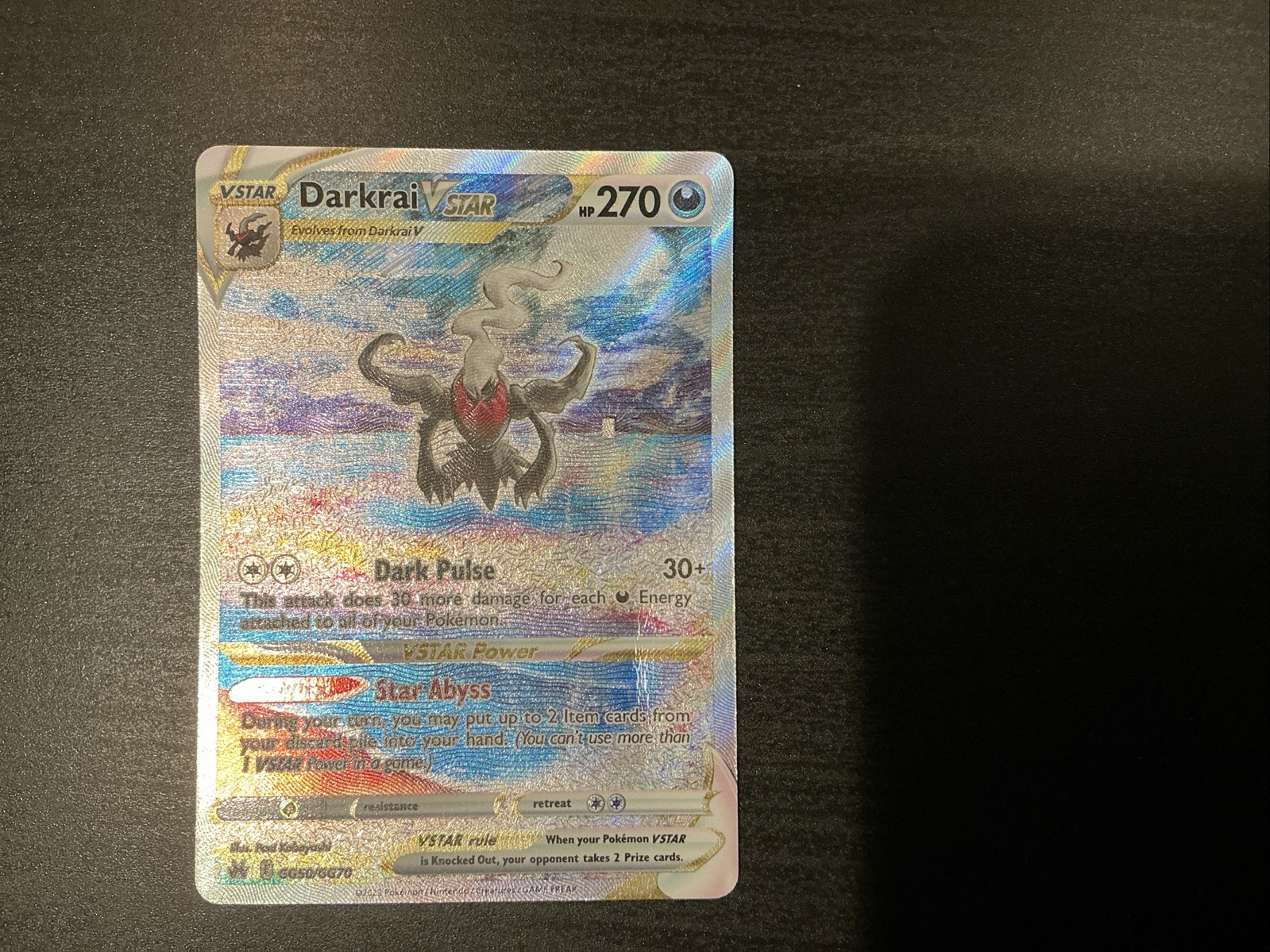 Pokémon TCG Darkrai VSTAR GG50/GG70 Crown Zenith: Galarian Gallery NM