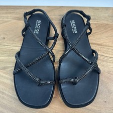 New Womens Reaction Kenneth Cole Wave Rhinstone Sandals Shoes Size 8 M