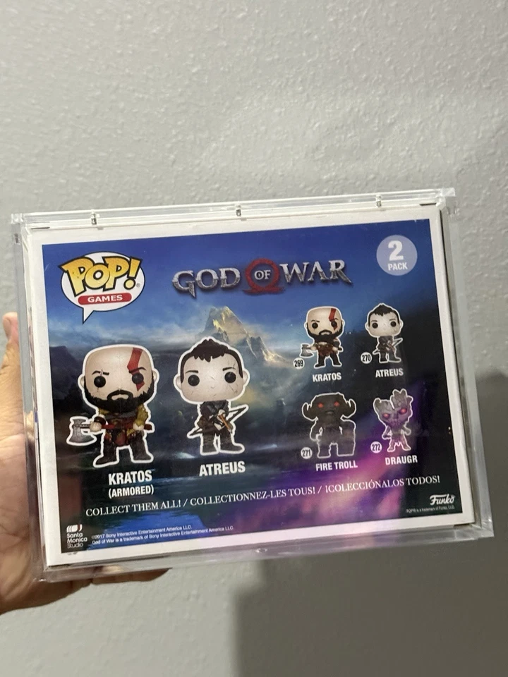 Funko Pop Dios de la Guerra Kratos y Atreus Pack de 2 Mejor Compra Firmado y Autenticado Foto 2 de 2