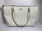 Coach Women’s Ivory Ava Double Handle Zippered Tote Bag HGT1-554