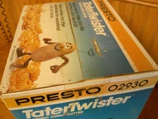 Vintage Unused Presto Tater Twister Electric Potato Curly Spiral Cutter