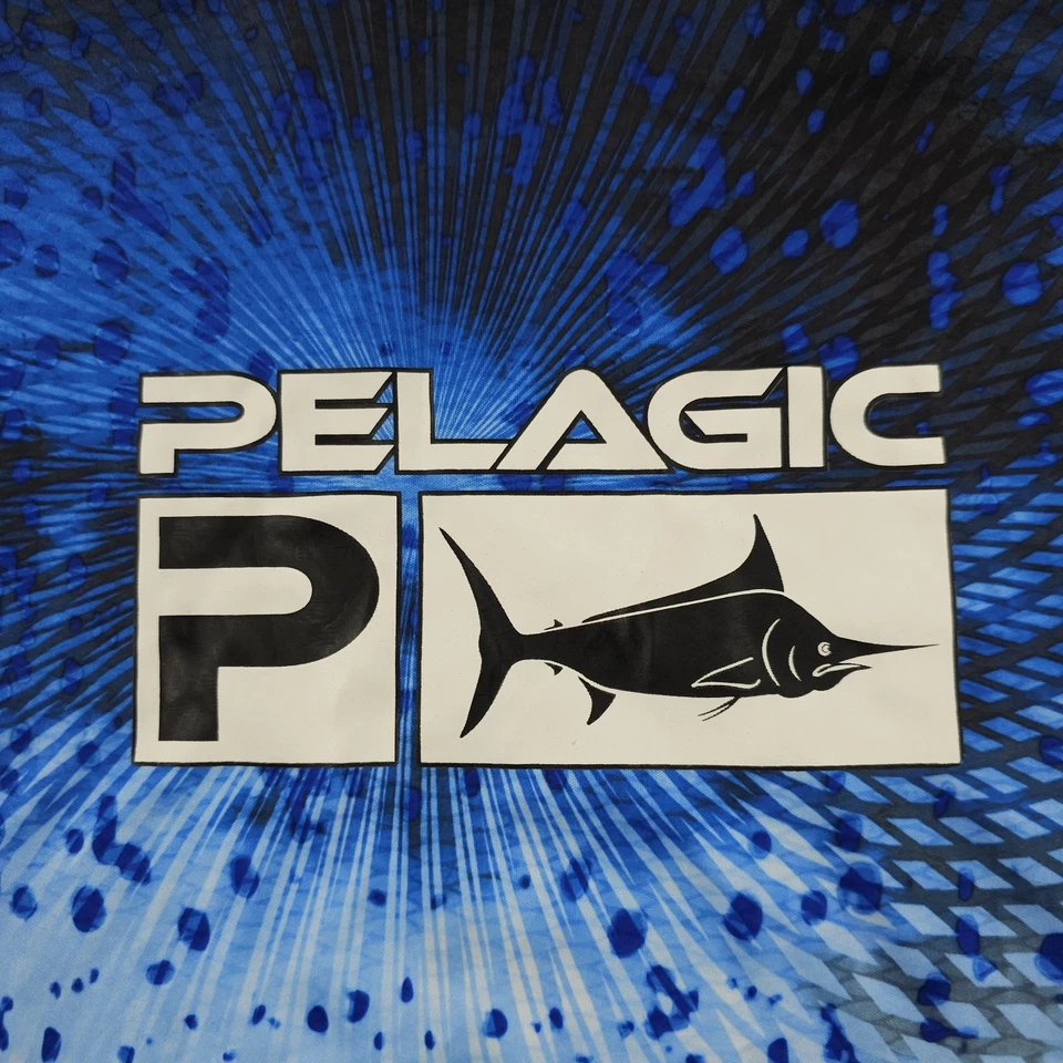 Camisa Pelágica Para Hombres Extra Grande Azul Vapor Tek Raglán Manga Larga Pesca Elástica Foto 4 de 4