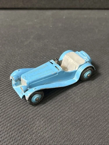 Dinky Toys #38F SS100 Jaguar Blue Convertible Vintage Toy All Original
