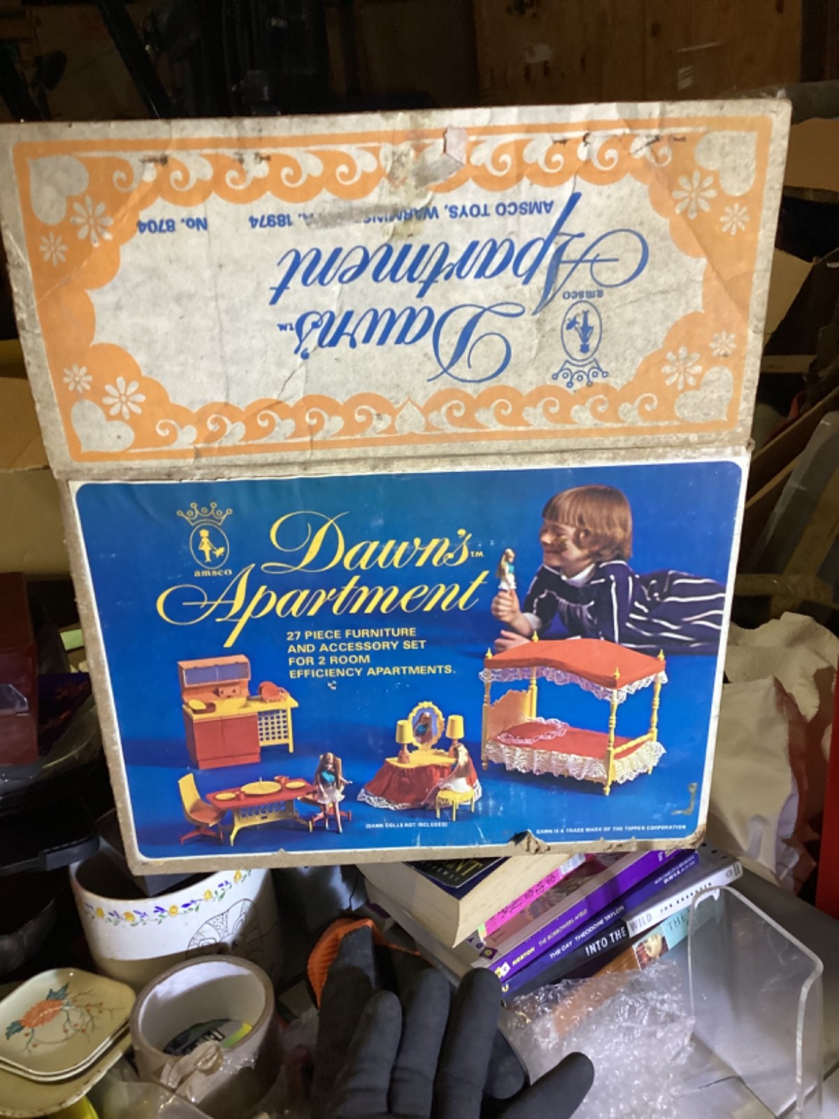 Vtg Amsco Topper Dawn'S Apartment Doll Furniture &Amp; Original Box Plus Extras
