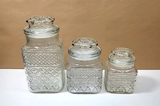 Set of 3 Vintage Anchor Hocking Wexford Diamo...