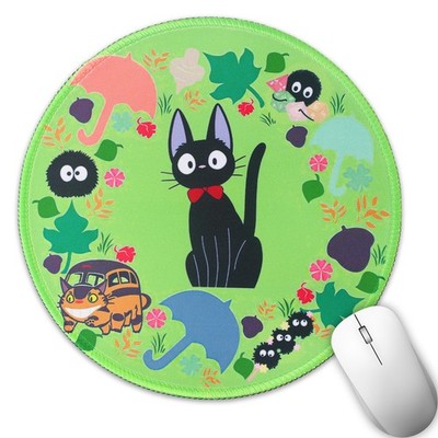 Pounchi Cute Soot Sprite Mouse Pad 8.6 × 8.6 in, Anime Cat Mouse Pad with Non...