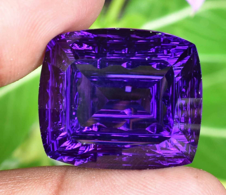 Untreated Natural Purple African Amethyst 41.70 CT Certified Cushion Gemstone - Image 4 of 4