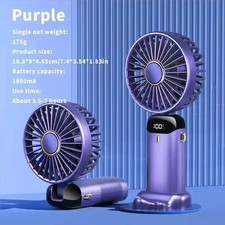 Portable Hand-held Folding Desk Fans Cooler Cooling USB Rechargeable Fan - 2025