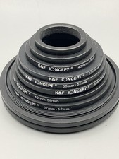 K F Concept 11pcs Metal Stepping Rings Step Up Ring Set for Canon Nikon DSLR