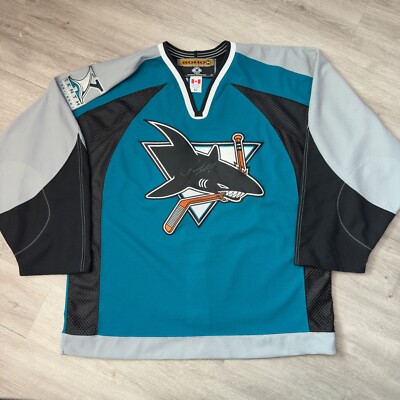Authentic 2001 San Jose Sharks Jersey 52 Koho Owen Nolan