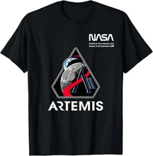 Nasa Artemis Ii Mission Patch Worm Logo T-shirt