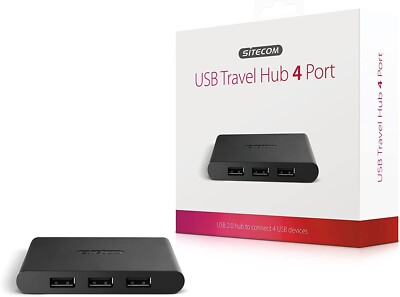 Sitecom CN-080 USB 2.0 Travel Hub 4 Port 4-fach  1:4 Verteiler USB-A - NEU