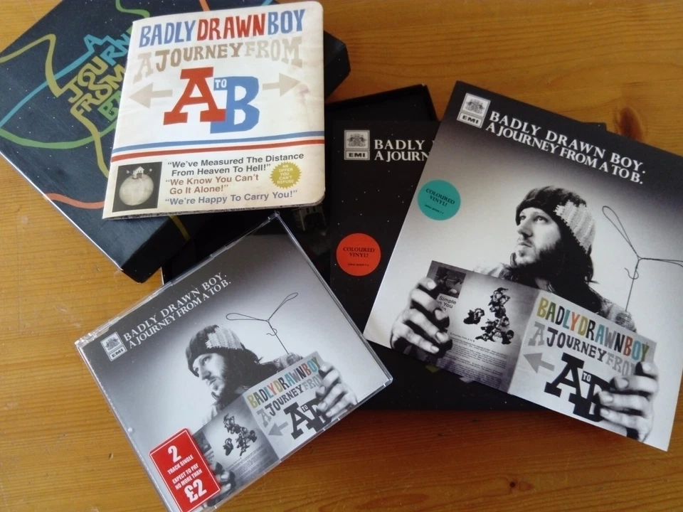Badly Drawn Boy A Journey From A To B Ltd 6 Track BLUE /ORANGE 7" /CD Box Set - Image 4 of 4