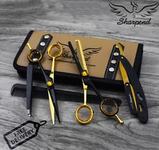 Professional Barber Hair Cutting Thinning Scissors Shears Set Hairdressing Salon