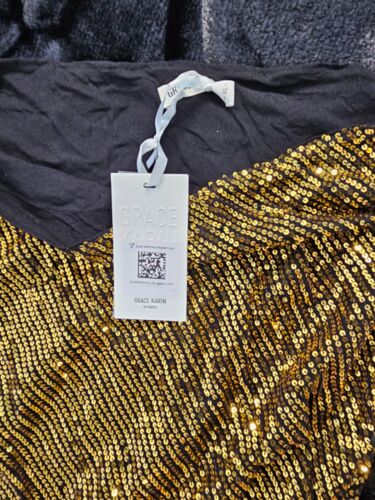 GRACE KARIN Women's Sequin Sparkly Glitter Party Club Dress One Shoulder Size XL - Picture 7 of 7