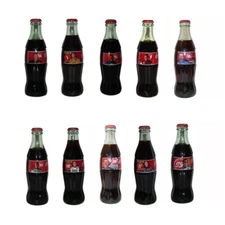 Coca Cola Collectible Nascar Racing Bottles, full and unopened