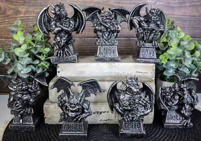 The Allegorical Seven Deadly Sins Gargoyle Figurine Set of 7