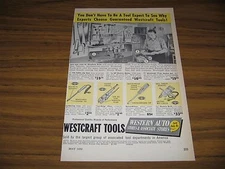 1952 Print Ad Westcraft Tools Western Auto Stores Kansas City,MO
