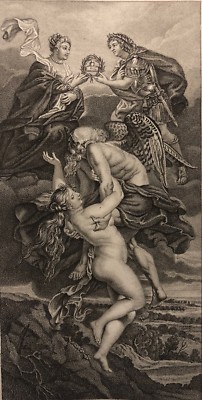 Rubens Time Discovers Truth Heliogravure on Japan XIX 1868