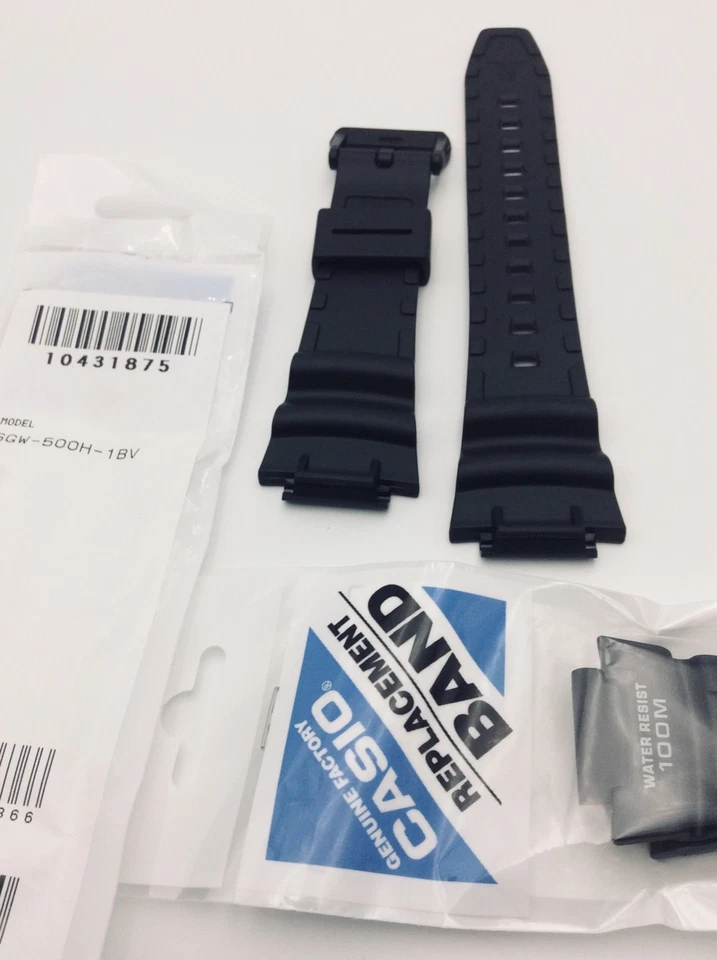 CASIO Twin Sensor SGW-500H SGW-500H-1 Watch Band Strap Original Black Rubber - Image 3 of 4