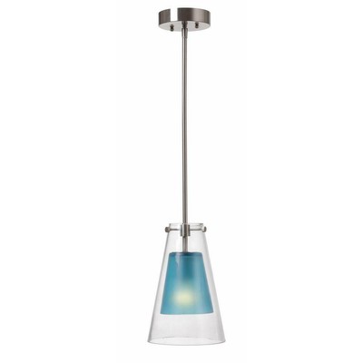 Kenroy Home Wolf 1 Light Steel Mini Pendant 93105blu For Sale