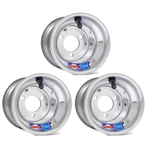 Honda ATC 70 16" DWT Polished Aluminum Front Rear Tires Rims 16x8-7 Sunf A004 - Picture 4 of 6