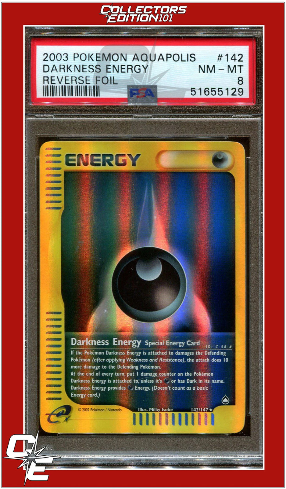 Aquapolis 142 Darkness Energy Reverse Foil PSA 8