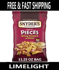 :.Snyder's of Hanover Pretzel Pieces, Honey 🍯 Mustard and Onion 🧅 11.25 Oz.: